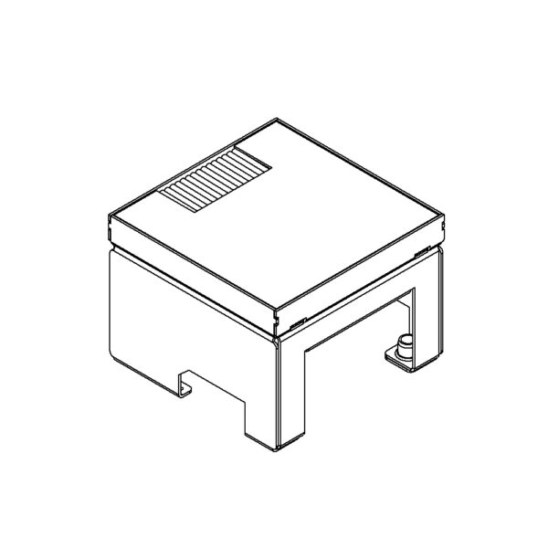 Produktbild UBD 130 128  -  Unterflur-Bodendose UBD 130 inkl. belegtem Deckel aus Chromstahl, geschliffen, und 1 Bürstenauslass